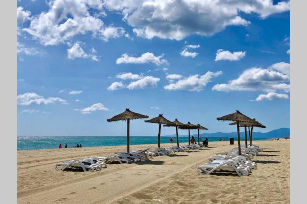 Barcaresa-Villa Sur Le Sable Vue Mer Panoramique Piscine Clim Wifi Le Barcarès Dış mekan fotoğraf