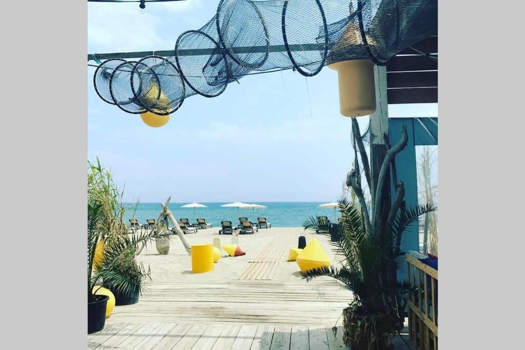 Barcaresa-Villa Sur Le Sable Vue Mer Panoramique Piscine Clim Wifi Le Barcarès Dış mekan fotoğraf